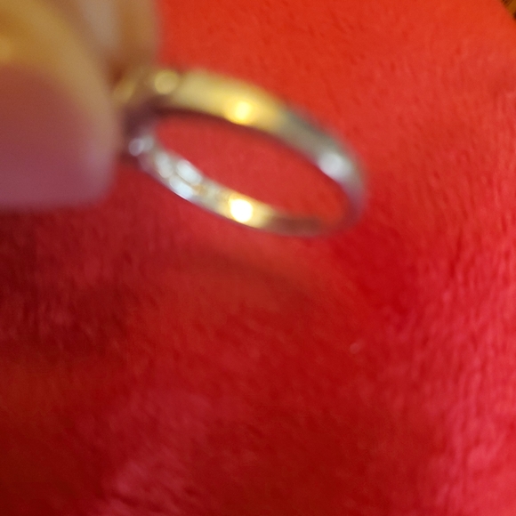 SZ 7   SPARKLING gorgeous Quartz & Rhinestone ring!  Sterling silver mark 925 - Picture 7 of 9